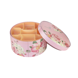 Emballage en papier praliné en carton personnalisé mini boîtes rondes pour chocolats boîte à chocolat en cercle annulaire - Product Image 1