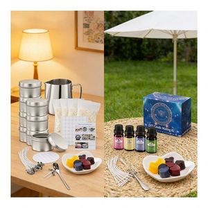 Vase à bougie personnalisé avec couvercle, boîte de luxe pour le remplissage de cire naturelle, présentation au détail, assortiment, présentoir - Product Image 5