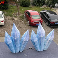 Modèle de cristal de glace gonflable, sculpture de glace LED, iceberg, accessoire pour événements d'hiver, Noël, fête, décoration de scène