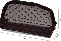 Pochette de maquillage cosmétique en maille avec logo personnalisé pochette cadeau promotionnelle en maille demi-lune de voyage