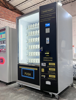 Distributeur automatique de boissons et de snacks commercial avec fonction de refroidissement, fonctionnement à pièces et accepteur de billets pour bureaux et magasins de proximité