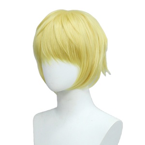 ขายส่งVocAloid <span class=keywords><strong>Rin</strong></span>/<span class=keywords><strong>Len</strong></span> Kagamineวิกผมคอสเพลย์ 14 นิ้วสั้นหยิกGolden Syntheticอะนิเมะคอสเพลย์เครื่องแต่งกายผมวิกผมสําหรับงานปาร์ตี้ - Product Image 5