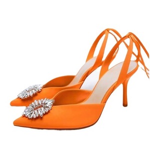 Nouvelles sandales romaines d'été pour femmes à bout pointu et talon aiguille avec bride, chaussures pour femmes - Product Image 4