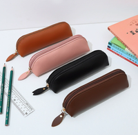 Étui à crayons en cuir PU imprimé UV, organisateur de bureau tendance, pochette à stylos rétro, porte-stylos à fermeture éclair, 17x4.5x6cm, pour bureau, étudiant, école