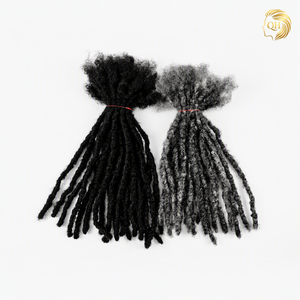 QH Extensions de dreadlocks au crochet 100% <span class=keywords><strong>cheveux</strong></span> humains, Sisterlocks 0,6 cm, 4-30 pouces, entièrement faites à la main, <span class=keywords><strong>cheveux</strong></span> brésiliens Remy, pour femmes noires <span class=keywords><strong>Rasta</strong></span> - Product Image 1