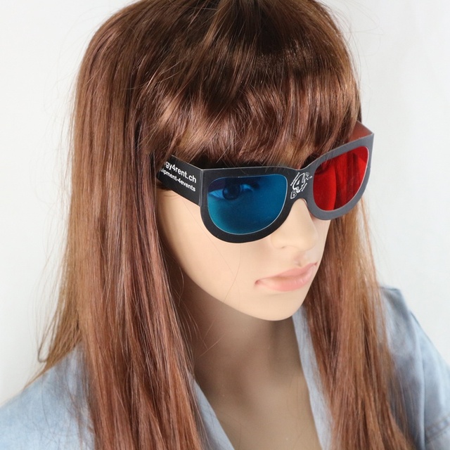 Red Blue Cyan Paper Glasses 3D Virtual Realit Movie Game DVD Vision Cinema