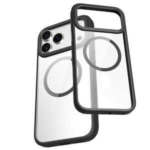 2025 nuova custodia per cellulare con struttura in metallo alla rinfusa, custodia magnetica per telefono trasparente in TPU per iPhone 17 Pro Max Air 16 15 - Product Image 2