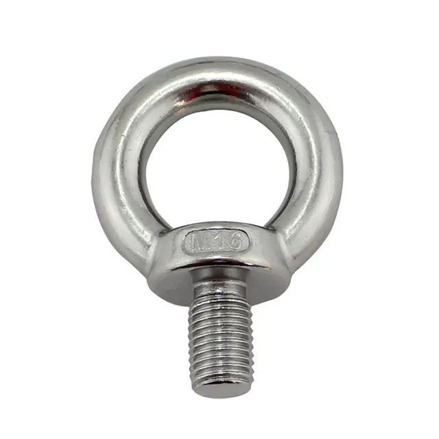 High Polished Stainless Steel Type 316 - 5/8" x 1-1/16" Eye Bolt for M2 M6 M8 M10 M16 DIN580 Lifting Anchor Eye Bolts