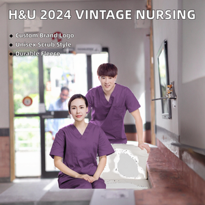 Conjuntos de Uniformes Médicos de Felpa Unisex con Diseño Vintage 2026, Hermosos y Personalizados, de Algodón y Poliéster, Venta al Por Mayor - Product Image 2