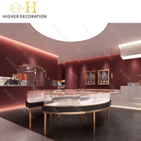 Comptoir de présentation de bijoux de luxe personnalisé pour showroom, design de boutique de bijoux, vitrine de bijoux, armoire de présentation de bijoux