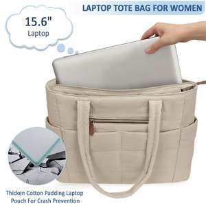 Sac fourre-tout matelassé léger pour femme avec tissu ultra doux et agréable pour la peau, idéal pour ranger les essentiels quotidiens, le travail et les sorties du week-end - Product Image 3