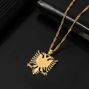 Fabbrica fabbricata 316 <span class=keywords><strong>L</strong></span> gioielli in acciaio inox nuova Albania <span class=keywords><strong>aquila</strong></span> collana pendente delicato gioielli albanese - Product Image 2
