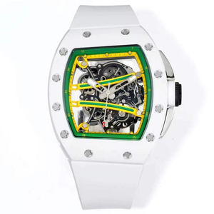 Nouvelle Montre Tourbillon Cylindrique RM061 2025 avec Mouvement Anti-Abrasion, Surface en Céramique Durable, Bracelet en Caoutchouc, Idéale pour les Activités Extérieures et les Fêtes - Product Image 1