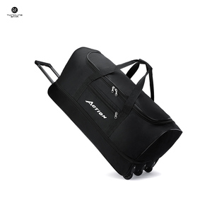 Unisex New Multifunctional 2-<b>Wheel</b> Durable Travel Trolley Luggage Bag <b>Backpack</b> Rucksack Compressible Shoulder Straps - Product Image 1