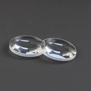 Vidrio óptico BK7 K9 zafiro cuarzo biconvexos lente de 21mm de diámetro y 29,2mm de longitud Focal para lupa de vidrio
