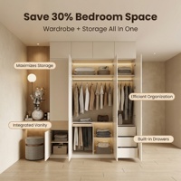 Armoire de chambre moderne autoportante en bois, écologique et durable, grande capacité de rangement, mobilier pour la maison, appartement, bureau à domicile, hôtel