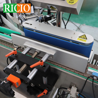 Machine d'étiquetage linéaire à grande vitesse RICIO pour flacons en verre miniatures de 3 ml, autocollants verticaux automatiques pour cosmétiques