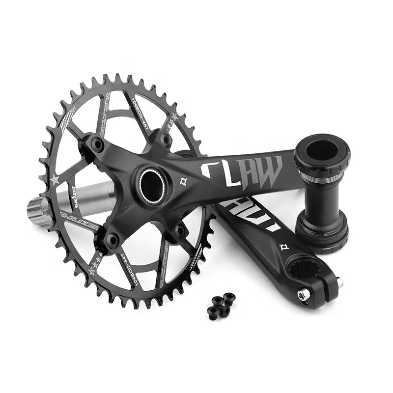PROWHEEL MTB Bicycle Hollow Integrated Bike Crankset 104BCD Chain Ring Single Disc 30-52T Modified Dental Disc