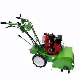 定制自行式除草机动力耕作机链14hp柴油发动机动力耕作机手持式迷你耕作机