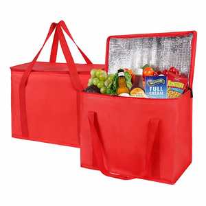 Custom <b>Insulated</b> <b>Lunch</b> <b>Bag</b> for <b>Adults</b> Soft Cooler <b>Bag</b> for Food Delivery Fruits Non-woven Fabric <b>Bags</b> with Aluminum Foil - Product Image 5