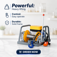 Treuil électrique à traction rapide 220V de haute qualité avec câble métallique en acier personnalisable à embrayage parallèle pour la vente au détail et les hôtels