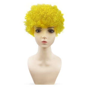 彩色爆炸头假发伪装成扇形头发搞笑小丑彩色假发派对舞会儿童节 - Product Image 2