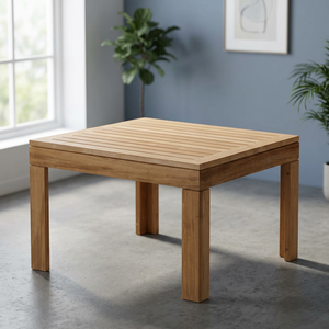 Table à manger carrée multifonctionnelle moderne en bois massif avec un design minimaliste, imperméable et écologique, meubles durables pour la maison - Product Image 3