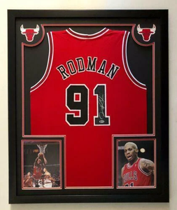 思い出に残る大切な思い出のための、カスタムメイドの無垢材スポーツバスケットボールジャージディスプレイフレーム、シャドウボックス - Product Image 6