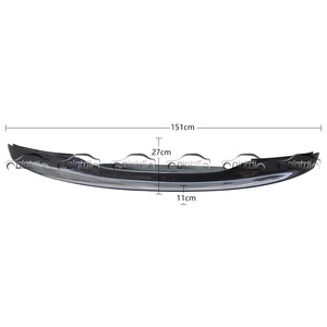 CSL Style Carbon Fiber Front Lip Bumper Chin Spoiler <b>Wing</b> for BMW E46 HC Bumper Splitters Flaps - Product Image 4