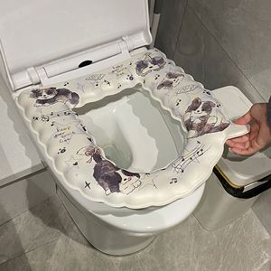 Cute Cartoon Toilet Seat Cover EVA Waterproof Decorative Edge Four Seasons Use - Product Image 1