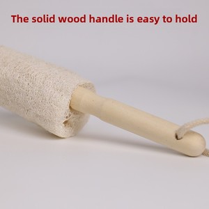 Fashionable Household Cleaning Series Set Natural Loofah Pulp Scouring Pads Non-Stick Dishwashing Cups <b>Face</b> and Body Cleaner - Product Image 3