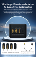 LKTOP Chargeur intelligent triple canal 200W pour batteries de drones, chargeur simultané 3 voies pour DJI Air 3 Air 3S