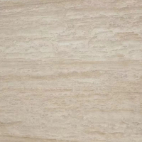 Dalles de marbre travertin beige naturel Design moderne poli pour usage hôtelier-Carreaux de mur de comptoir de table remplis de trous