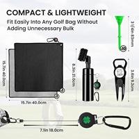 Offre Spéciale – Kit Cadeau d'Accessoires de Golf Personnalisés Amrta en Gros – Kit de Nettoyage de Clubs de Golf, Outil de Réparation de Divots, Brosse, Marqueur de Balle, Brosse de Pulvérisation pour le Golf