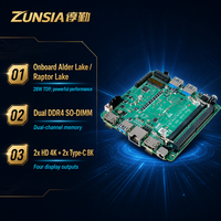 Carte mère industrielle 4 pouces avec processeur Alder Lake Raptor Lake intégré, double DDR4/5 SO-DIMM, double LAN, 2x HD 4K SBC