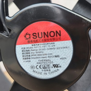พัดลม SUNON A2175-HBT TC.GN ขนาด 171x51 มม. 220-240VAC 0.11A 25/26W 2800/3200RPM 203/239CFM แบบลูกปืน สำหรับตู้/อินเวอร์เตอร์  OEM ODM - Product Image 6
