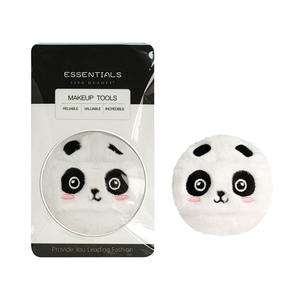 Panda Cute Beauty Puff en forme de cœur en velours personnalisé en gros pour l'emballage de vente au détail - Product Image 2