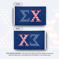 Drapeau de la Fraternité Sigma Chi Desert Cactus – Bannière Grecque Grande Taille 3x5 en Polyester – Bordure en Toile Légère à Quatre Points de Couture
