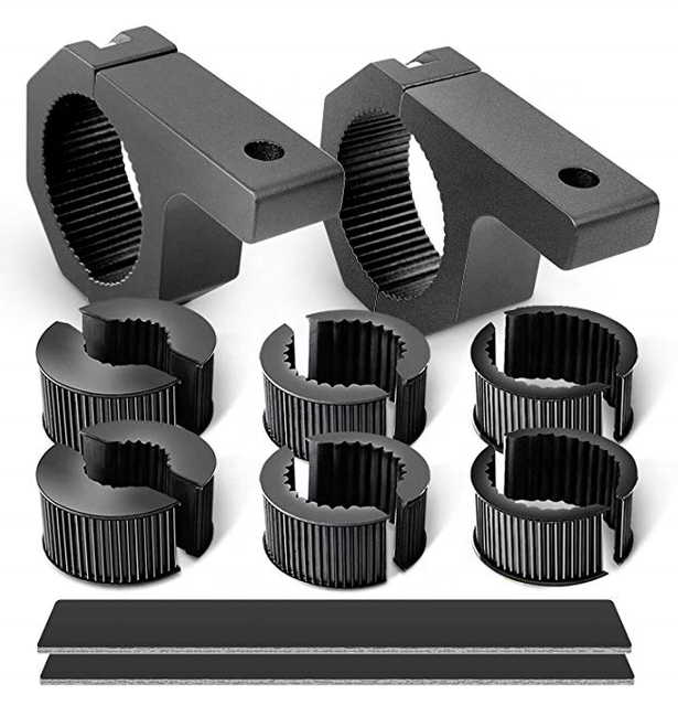 1" 1.5" 1.75" 2" Tube Bar Clamps Mounting Kit Roof Roll Cage Holder Mounts for LED Light Bar and Pods