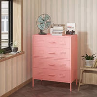 Meuble de rangement en acier au design moderne personnalisé, avec quatre tiroirs, table de toilette, organisateur polyvalent en métal pour salon
