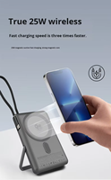 Batterie SSS haut de gamme 25W certifiée MPP, charge sans fil 10000mAh, batterie à semi-conducteurs sécurisée, PD 30W, câble intégré, power bank