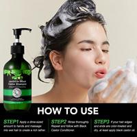 ALIVER 300ml Shampooing Naturel Biologique Vegan à la Biotine et à l'Huile de Ricin Noire de Jamaïque pour la Croissance et la Force des Cheveux