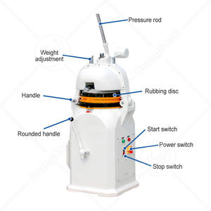 Diviseur et arrondisseur de pâte <span class=keywords><strong>manuel</strong></span>, petit modè<span class=keywords><strong>le</strong></span>, 30/36 pièces, machine à diviser et à façonner la pâte pour des boules - Product Image 2