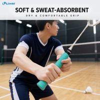 Bande adhésive pour raquette de tennis, badminton, squash, avec logo personnalisé, douce, absorbant la transpiration, vente en gros, OEM, ODM
