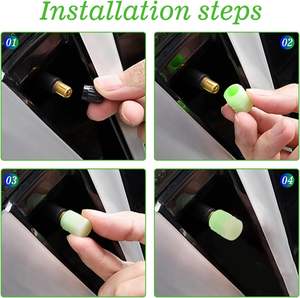 Bouchons de Valve de Pneu, Capuchons de Valve d'Air Luminescents Couvercles Accessoires pour Voiture, Camion, Moto, Vélo avec Logo Personnalisé - Product Image 4