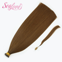 Extensions de cheveux I-Tip de qualité salon, cheveux russes Remy, cheveux indiens bruts, kératine russe, extensions I-Tip, 100% cheveux humains vierges