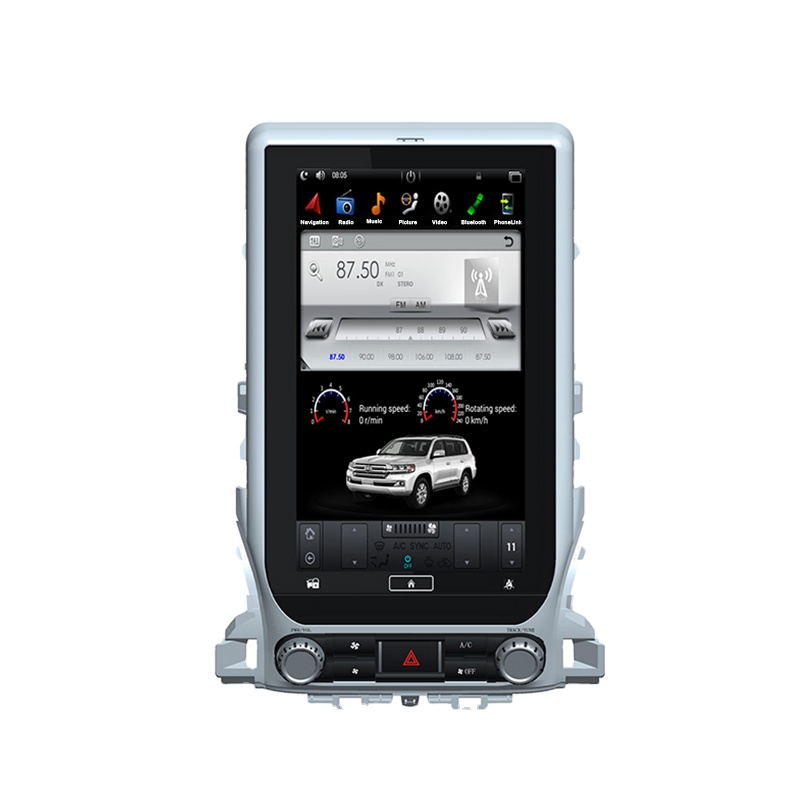 Вертикальный экран CUSP для Toyota Land Cruiser 2016- GPS 13,3 дюйма 4 Гб 64 ГБ Автомобильный мультимедийный DSP Навигатор автомобильный стерео Android автомобильный GPS
