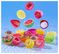 Kawaii 3d bricolage miniature maison kit résine charme brillant lumineux coloré fruits légumes fruits bébés jouet surprise pour sac aveugle