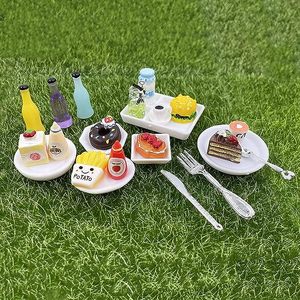 Casa <span class=keywords><strong>de</strong></span> muñecas en miniatura, juego <span class=keywords><strong>de</strong></span> <span class=keywords><strong>cocina</strong></span> <span class=keywords><strong>de</strong></span> resina, accesorios <span class=keywords><strong>de</strong></span> fiesta, juguetes, pastel <span class=keywords><strong>de</strong></span> hamburguesa, helado, <span class=keywords><strong>Pizza</strong></span>, casa <span class=keywords><strong>de</strong></span> muñecas, peajes - Product Image 2