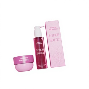 Flacon de lotion PET 100 ml rouge, <span class=keywords><strong>bleu</strong></span>, gris, blanc avec pompe blanche, pot cosmétique PP, impression, ensemble de soins de la peau, faux cils, <span class=keywords><strong>shampoing</strong></span> - Product Image 2